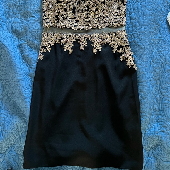 Black with diamond stone dress - Picture 4 of 5